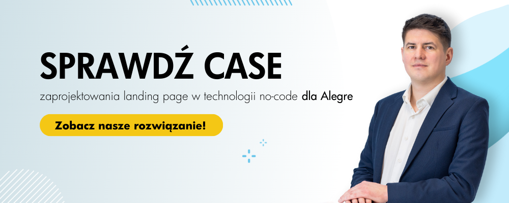 landing page w technologii no code - sprawdź case study