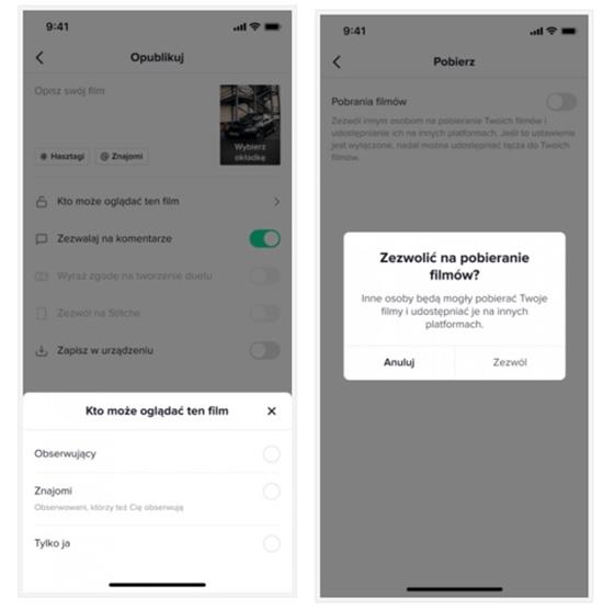Bezpieczeństwo TikTok