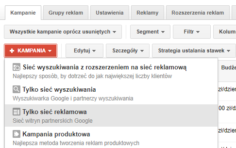 adwords kampania w sieci reklamowej