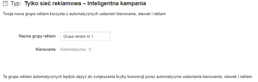 adwords inteligentna kampania w sieci reklamowej