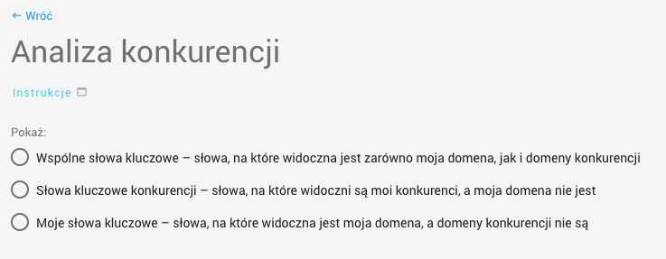 analiza konkurencji w senuto