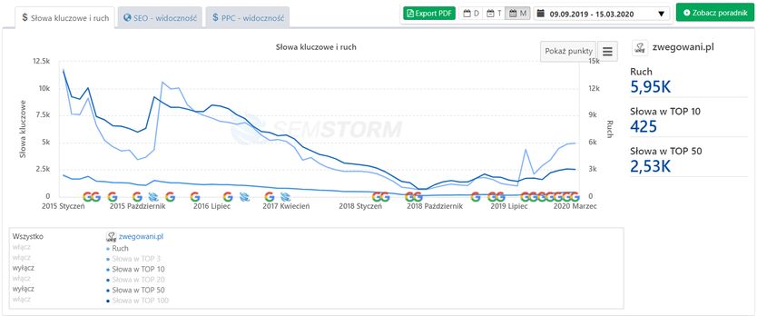 analiza stron - ruch