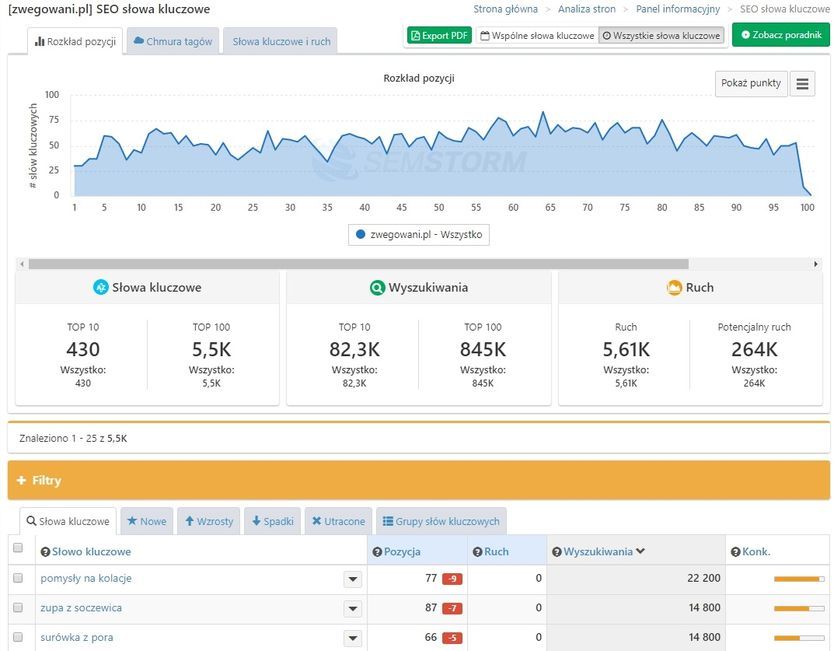 analiza słów kluczowych