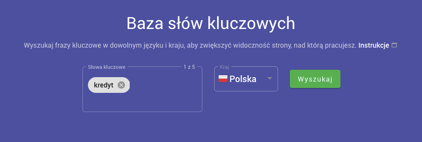 baza słów kluczowych senuto