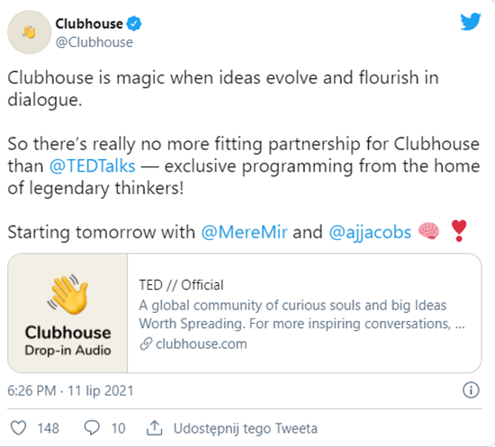 Clubhouse TED