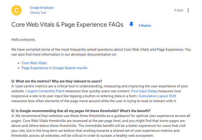 Google Core Web