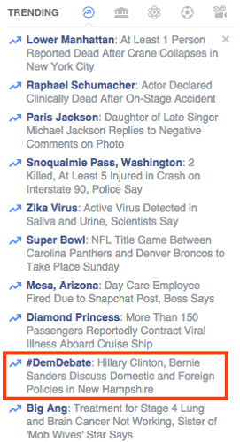 facebook trending - hashtagi przykłady