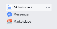 Gdzie jest ikona Facebook Marketplace w wersji desktop