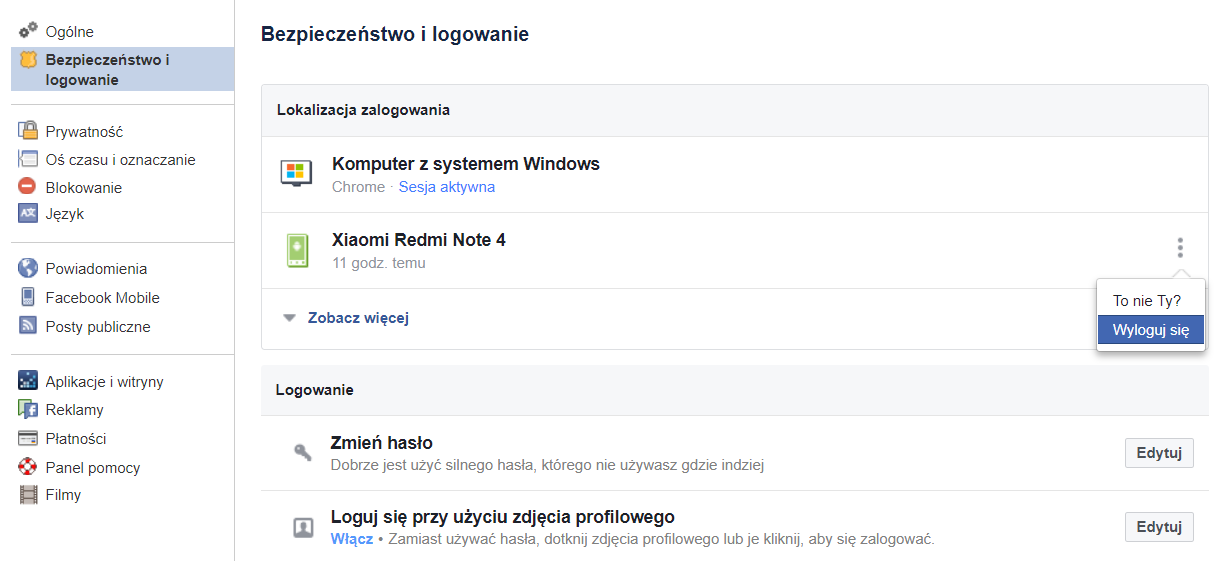 bezpieczeństwo i logowanie