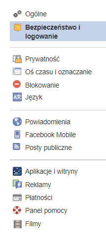 bezpieczeństwo i logowanie facebook