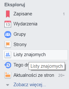 listy znajomych