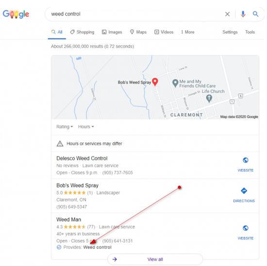 Google usługi lokalne