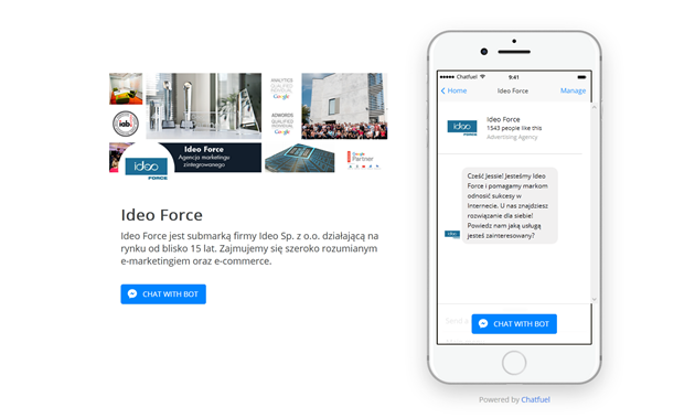 messenger chatbot - przykład