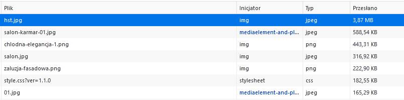 Pomiar przesyłanych danych