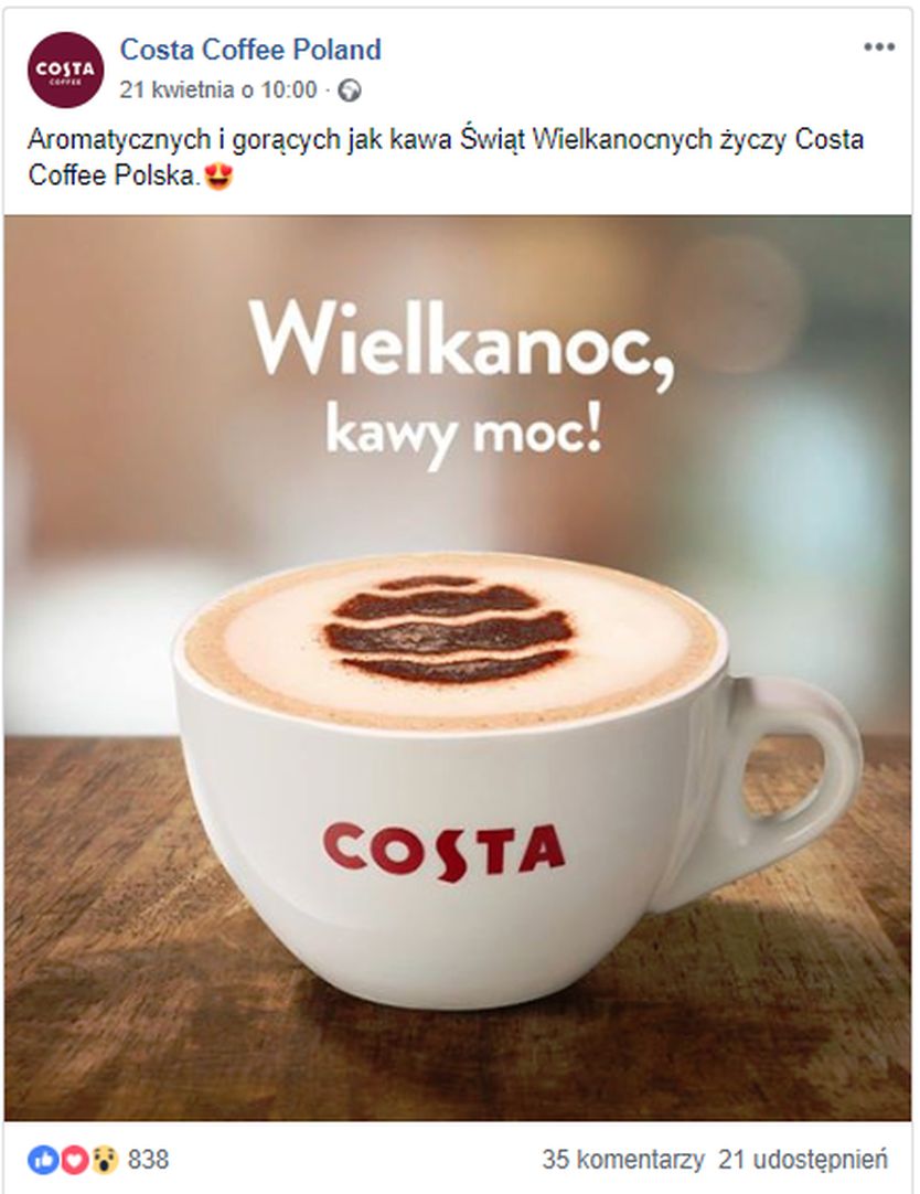 costa coffee poland