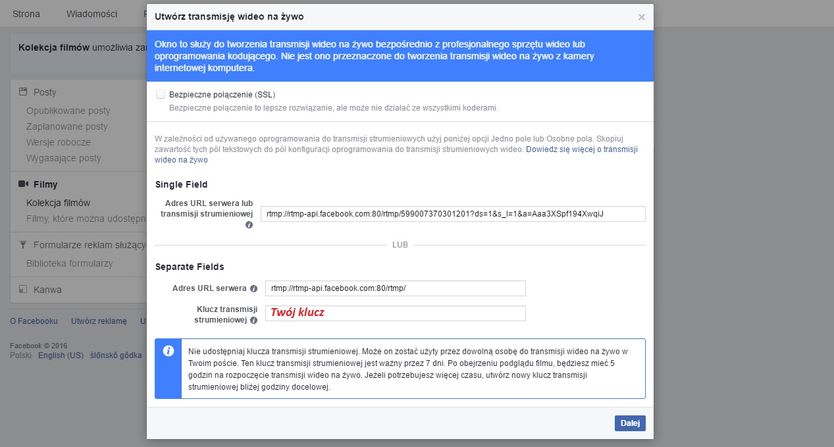 facebook opcja na żywo podgląd 2