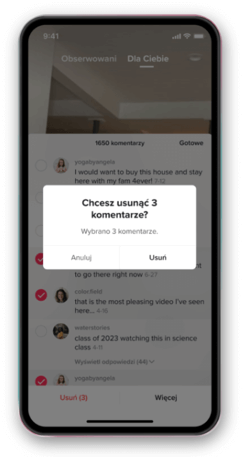 Komentarze TikTok