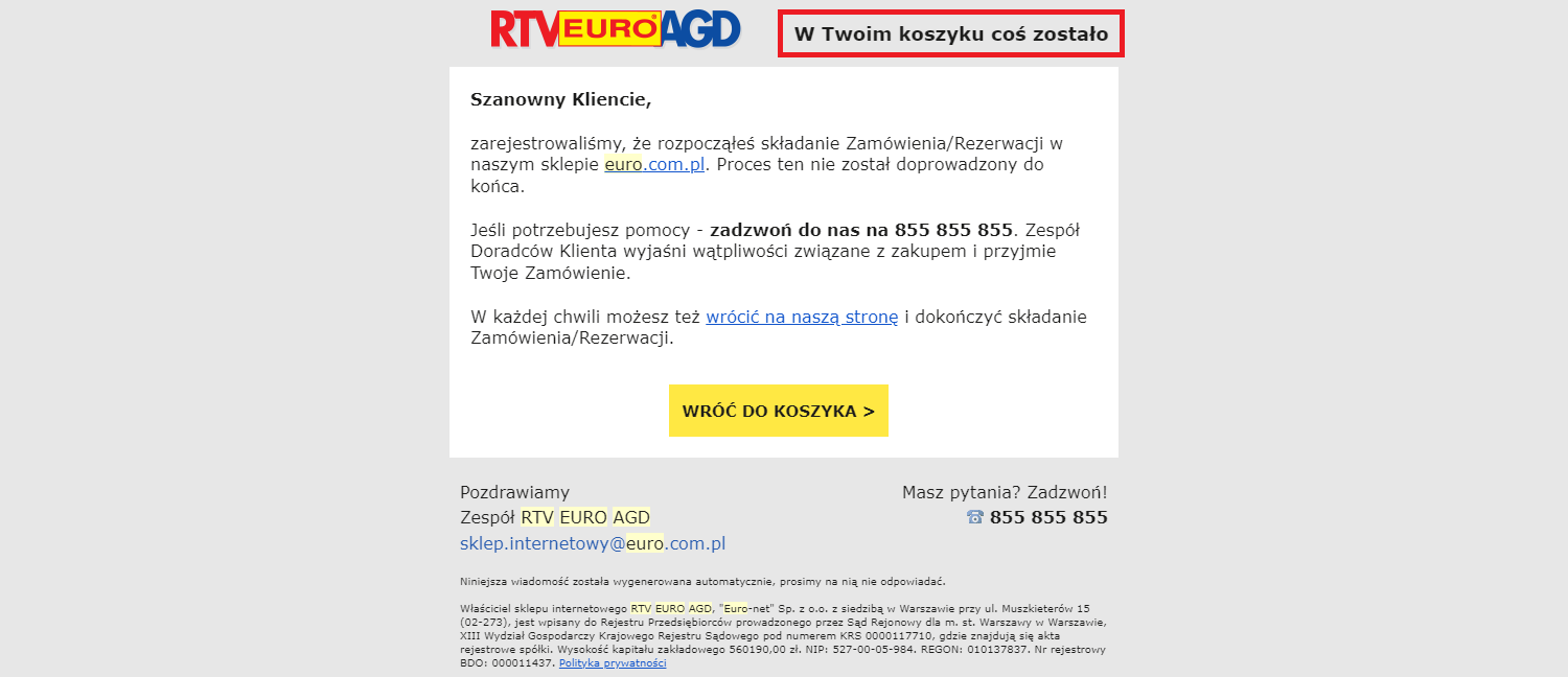 Koszyk informacja