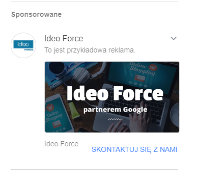 reklama messenger - przykład