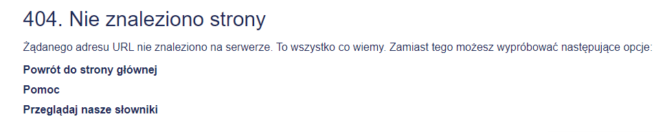 Nie znaleziono strony