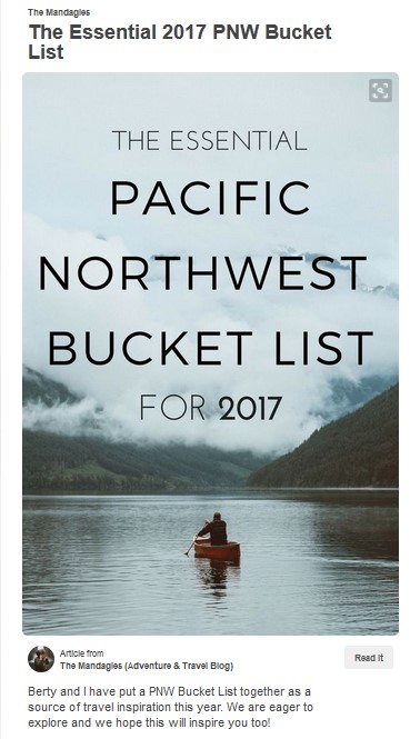 pinterest - przykład postu
