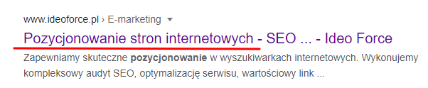 Pozycjonowanie ideo