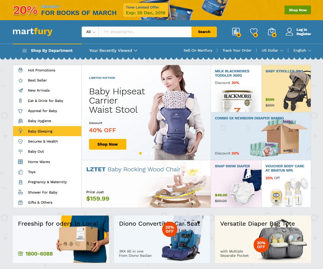 Przykładowy szablon sklepu na WooCommerce.