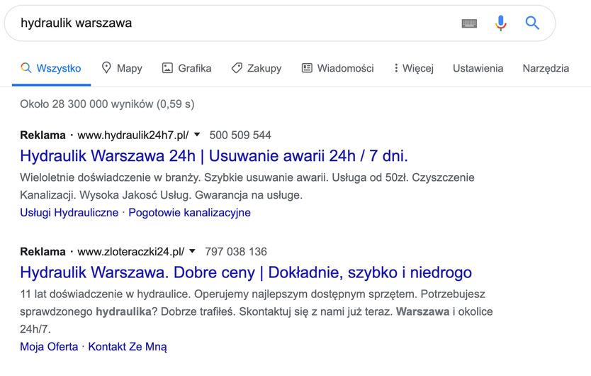 reklama konkurentów