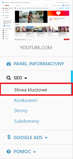 słowa kluczowe seo
