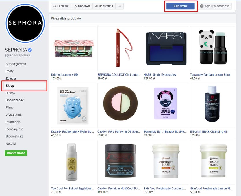 sephora na fb