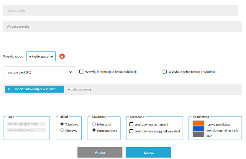 newspoint - funckjonalnosci
