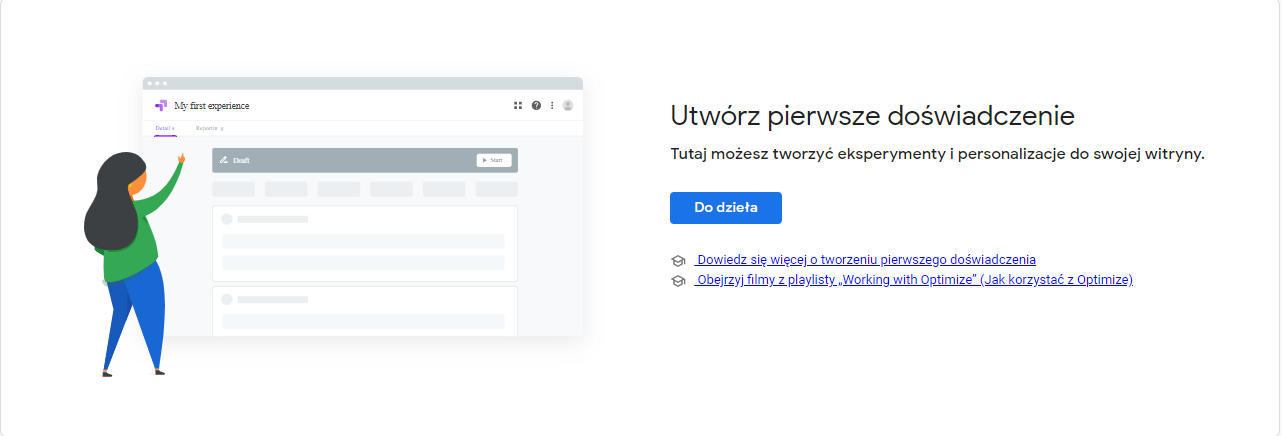 Utwórz pierwsze doświadczenie