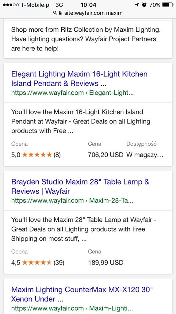 wayfair w google wersja mobile