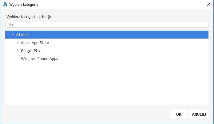 wybór kategorii wykluczenia