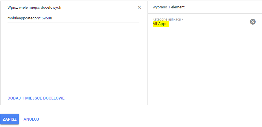 wykluczanie urządzeń mobilnych w reklamach ads