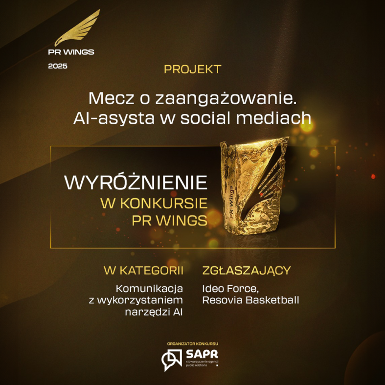 Wyróżnienie w konkursie PR Wings 2025