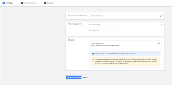 Strona eksperymentów