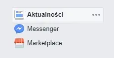 Gdzie jest ikona Facebook Marketplace w wersji desktop