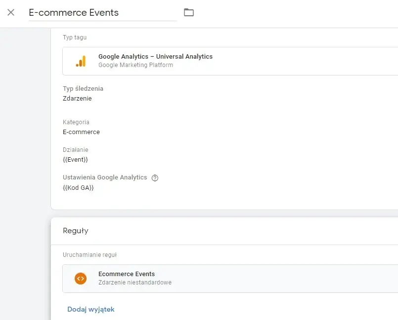 Ecommerce Events