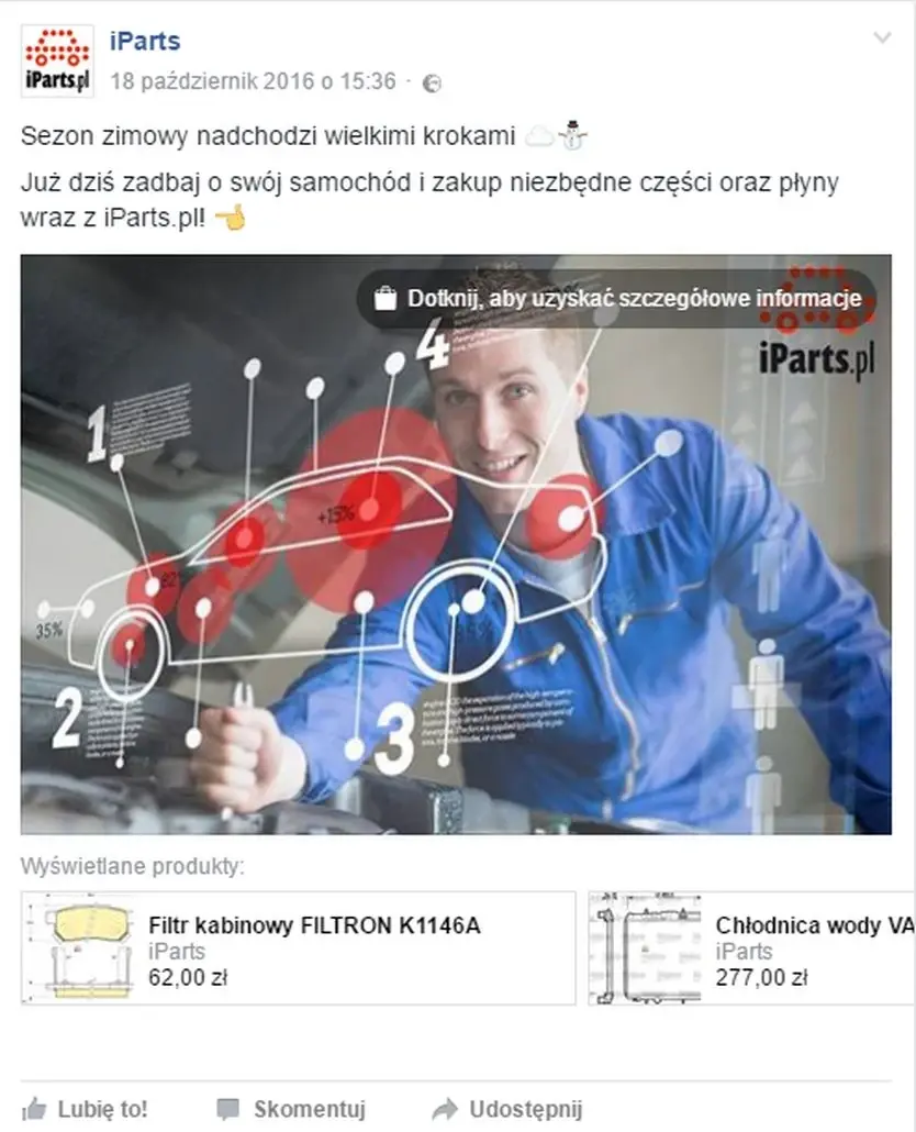 sklep na facebooku - przykład 3