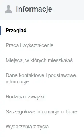 informacje publiczne facebook