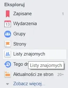 listy znajomych
