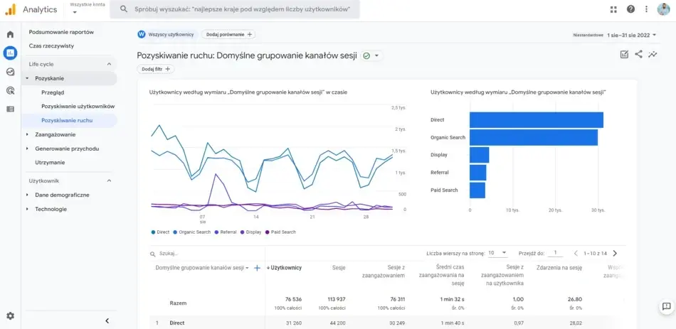 Google Analytics_wszystkie strony