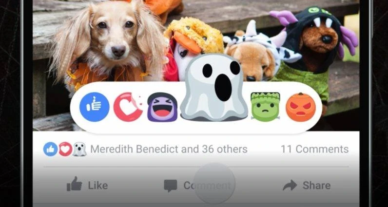 facebook reactions halloween