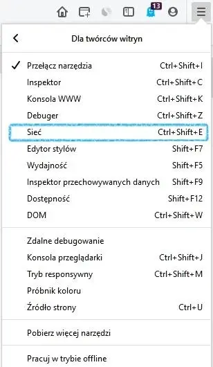 Funkcjonalności dla twórców witryn