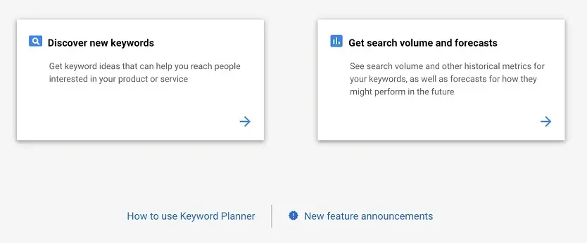 keyword planner