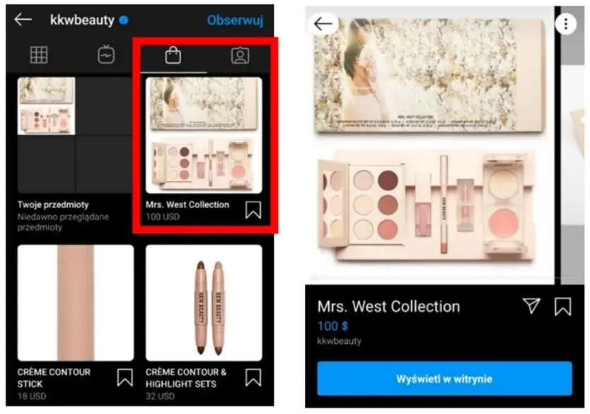 instagram checkout