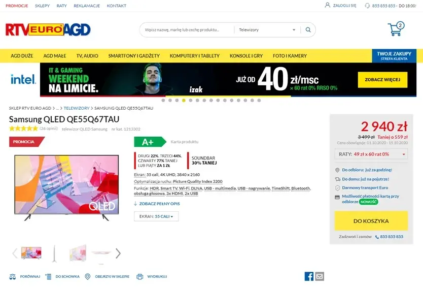 Karta produktu Euro