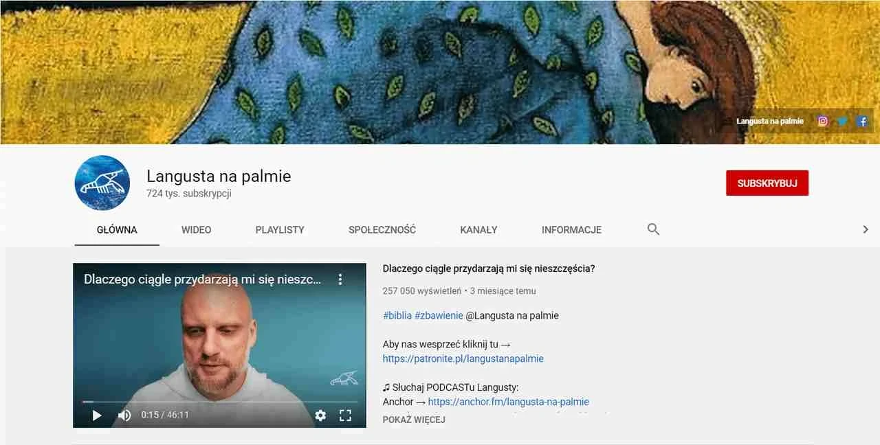 Langusta na palmie