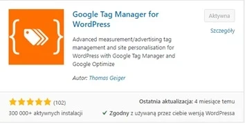 GTM dla WordPress